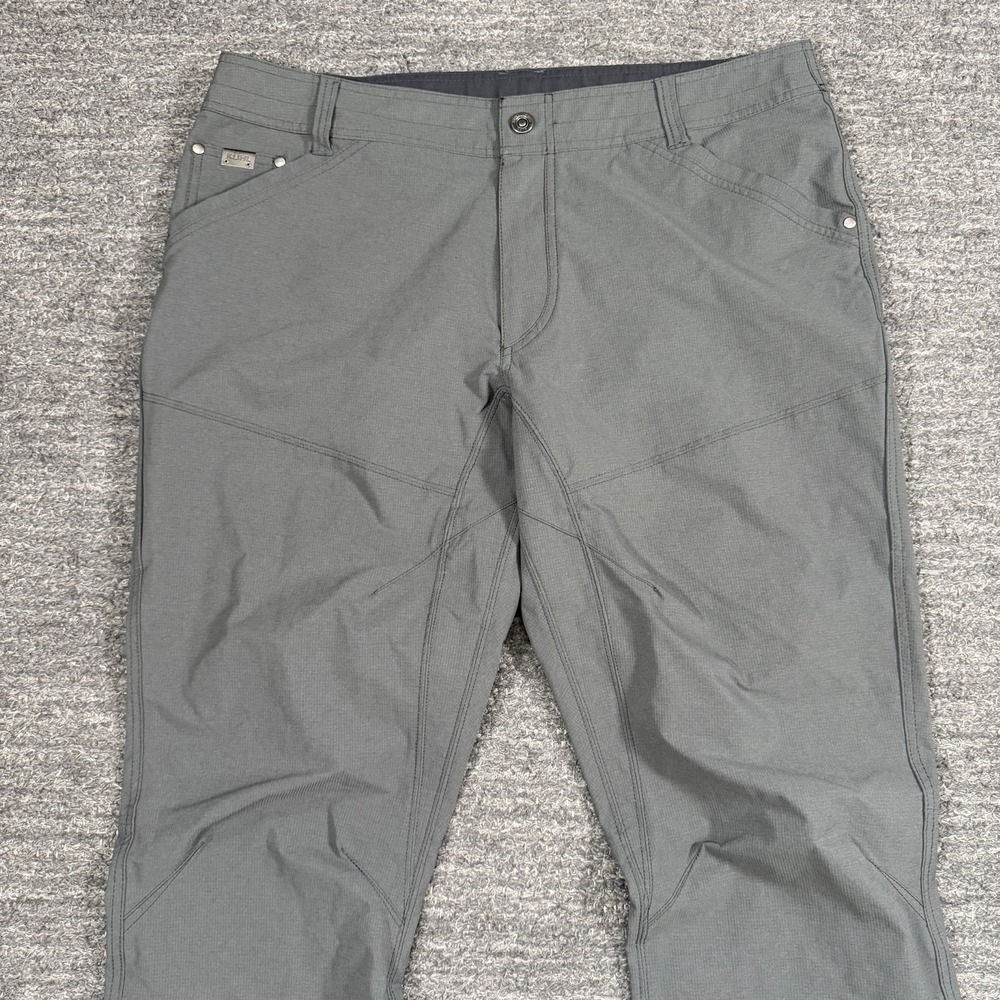 Kuhl Silencr Pants 38x32 Gray Ripstop Water Resistant Stretch Fabric Pockets - Picture 3 of 12